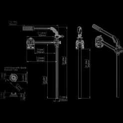 Railblaza HEXX Live Pole 30 -Best Boating Shop RailblazaHexxLivePole30DiagramBlue 9a235f4871ad5f536c67b2ff5ed4f281