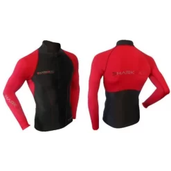 Women's Performance Wear Long Sleeve Top -Best Boating Shop sharkskin red front and rear 9a235f4871ad5f536c67b2ff5ed4f281